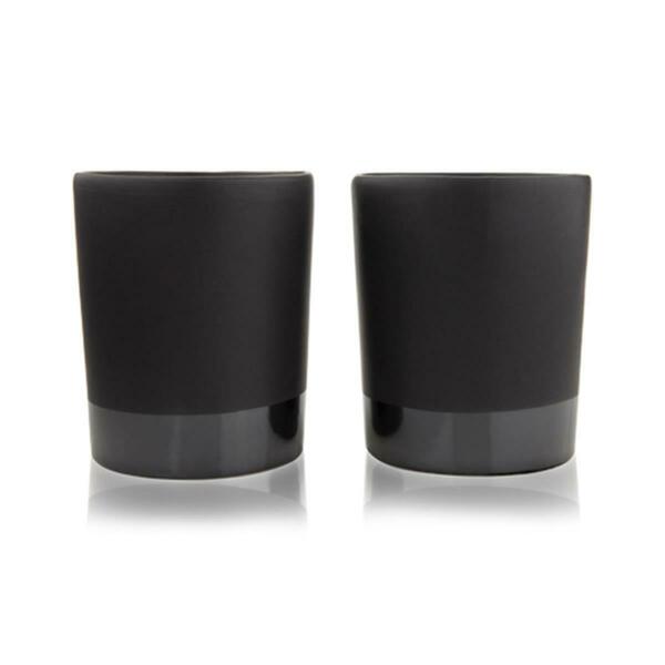 Viski Warren Black Stoneware Tumblers 4326